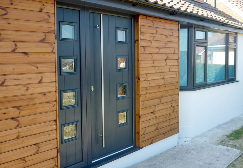 Anthracite grey front composite door