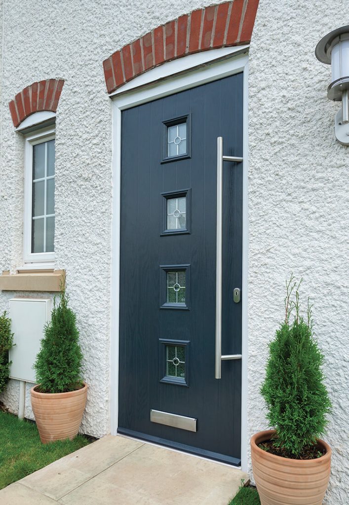 Modern anthracite grey composite door