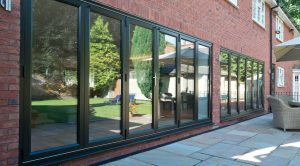 Black uPVC Bifold door