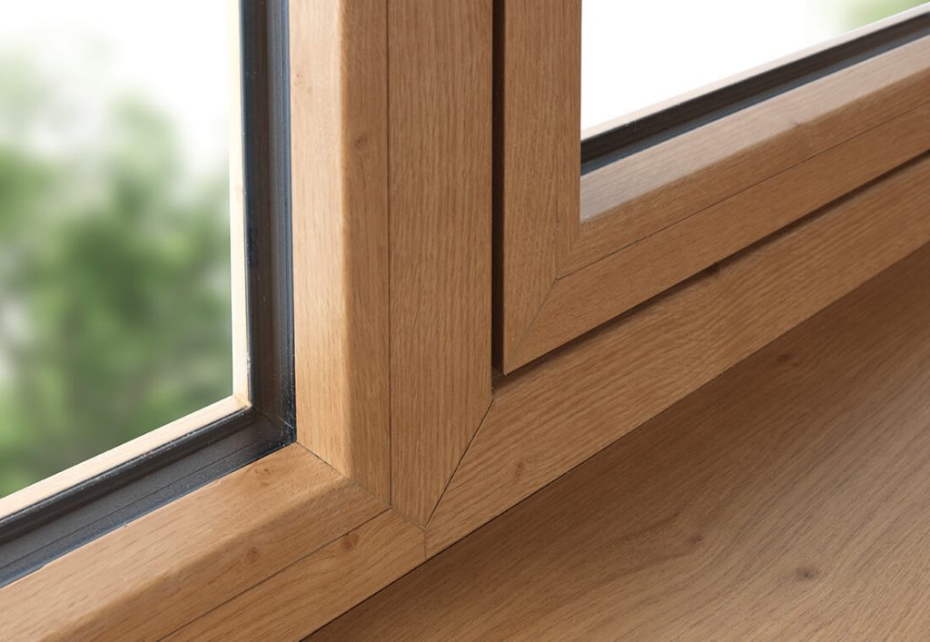 uPVC flush sash window close up