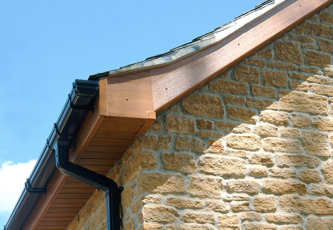 Golden oak effect fascias and soffits