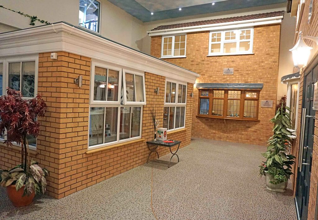 Showroom houses windows