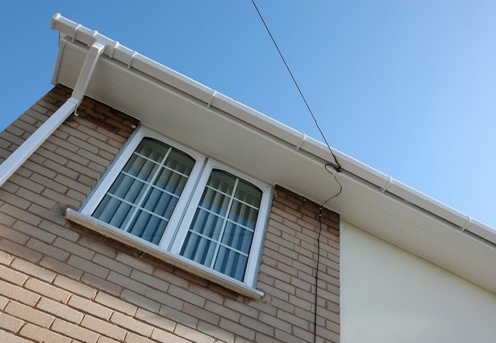 White uPVC guttering and fascias