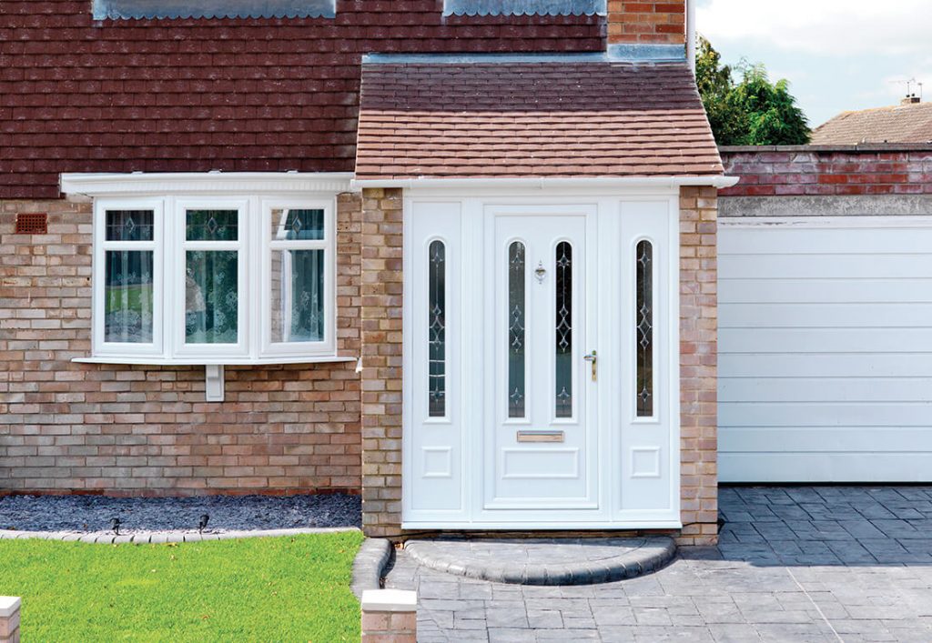 White uPVC front door
