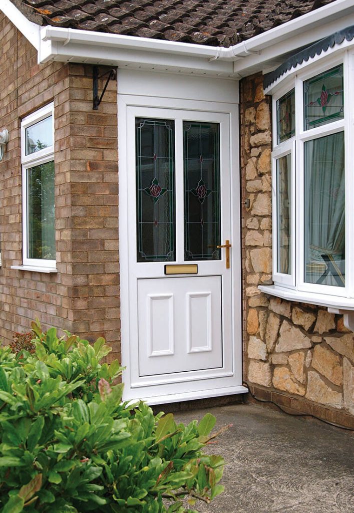 White uPVC entrance door