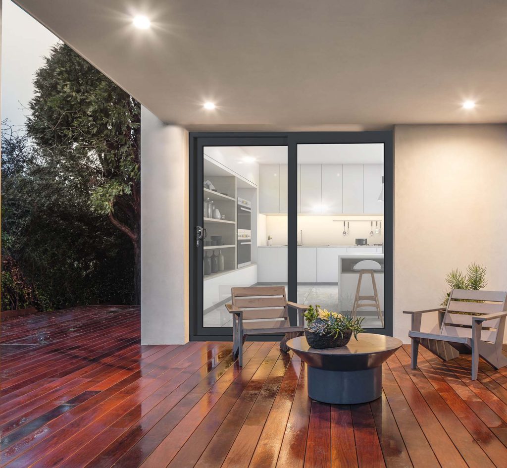 Black uPVC patio door