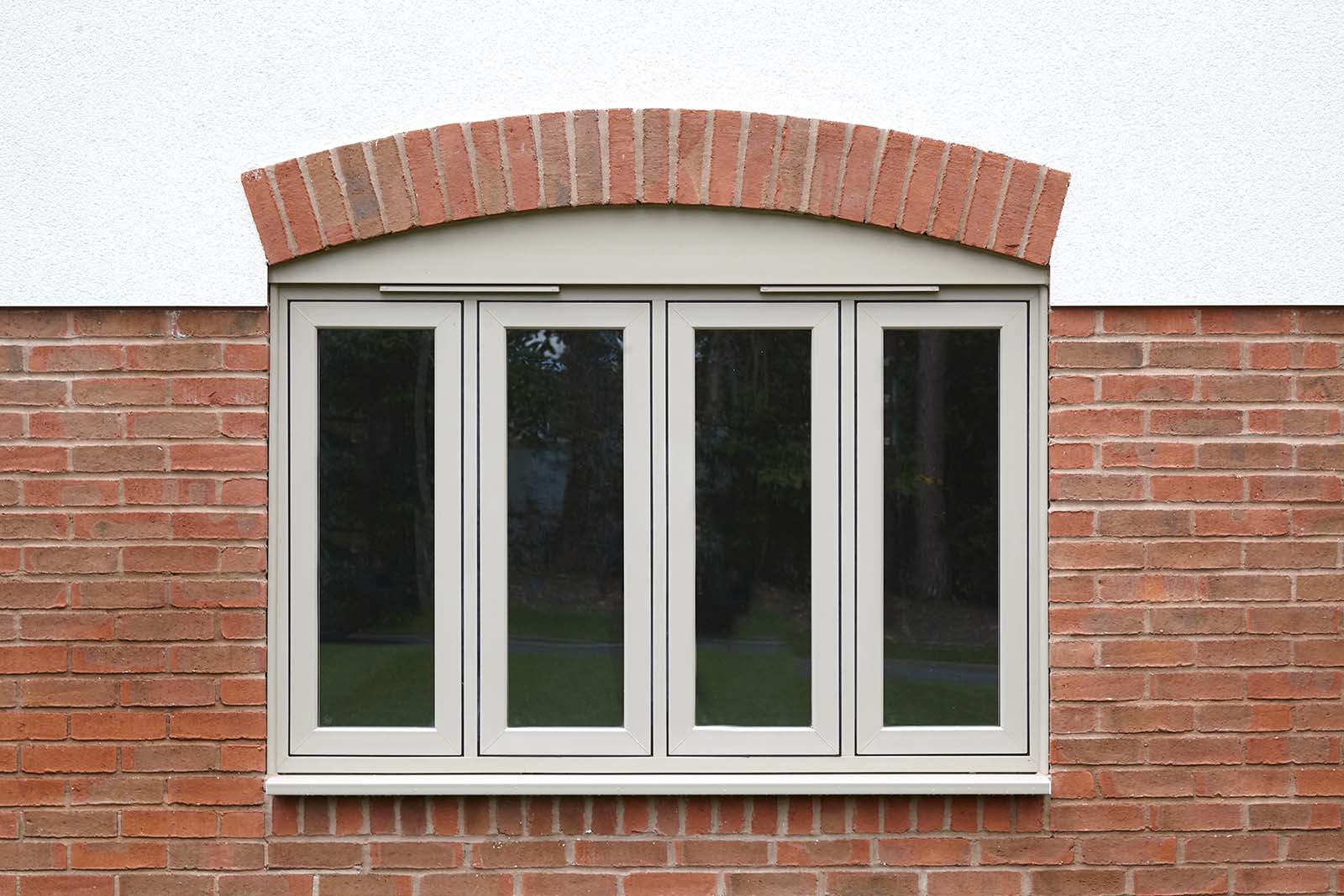 Light oak effect uPVC flush sash window