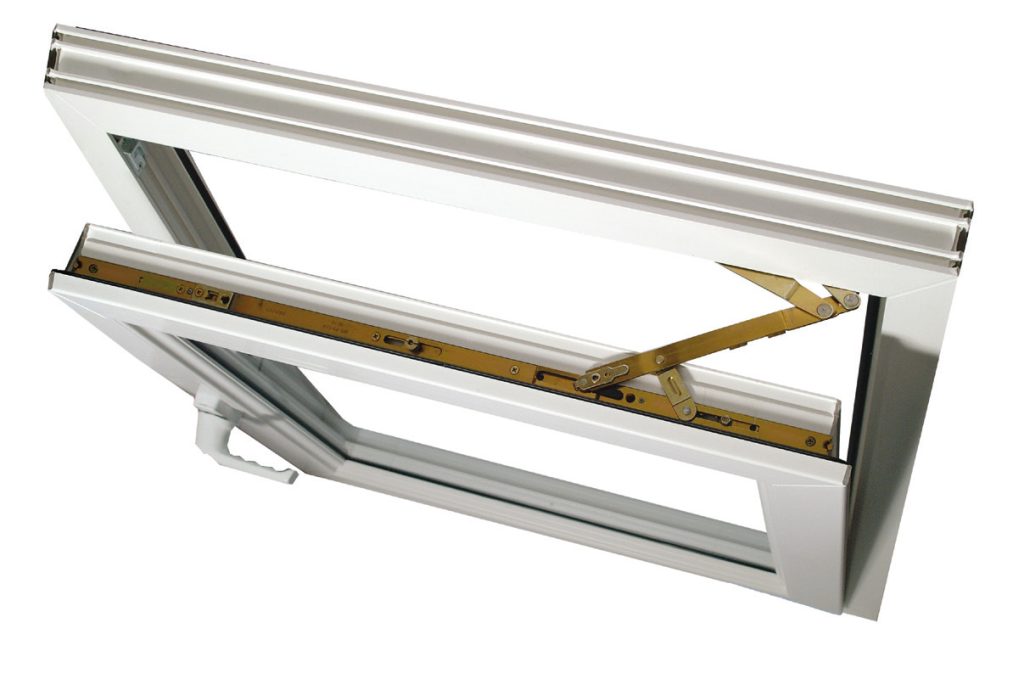 White uPVC tilt and turn windows interior view