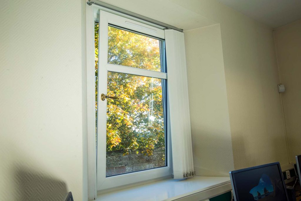 uPVC tilt and turn window close up