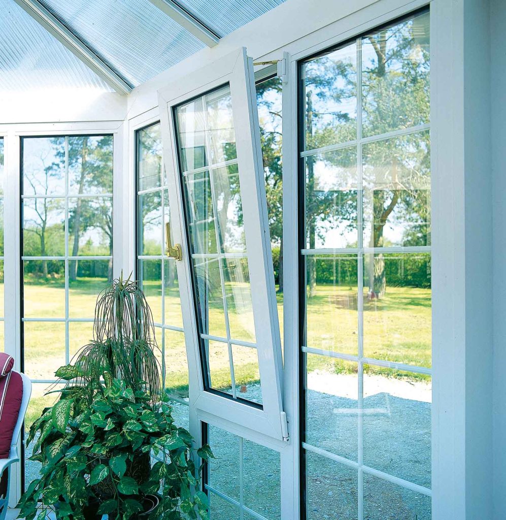 White uPVC tilt and turn windows