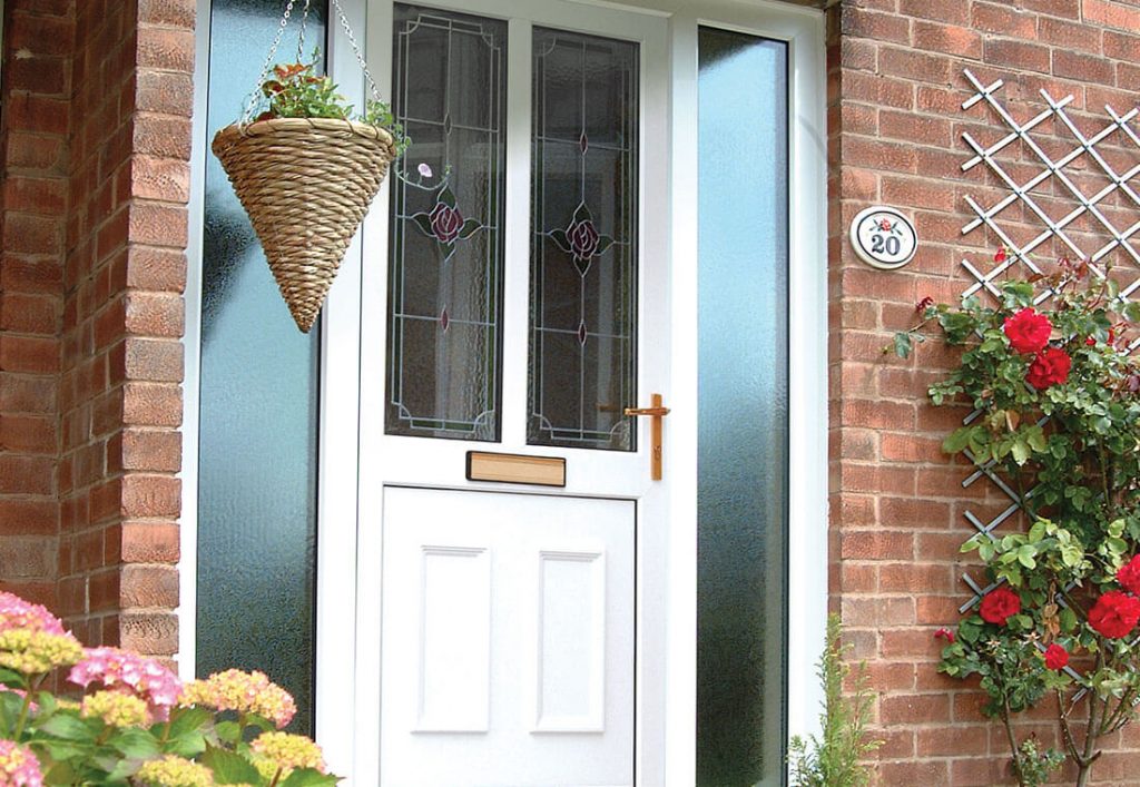 White uPVC front door