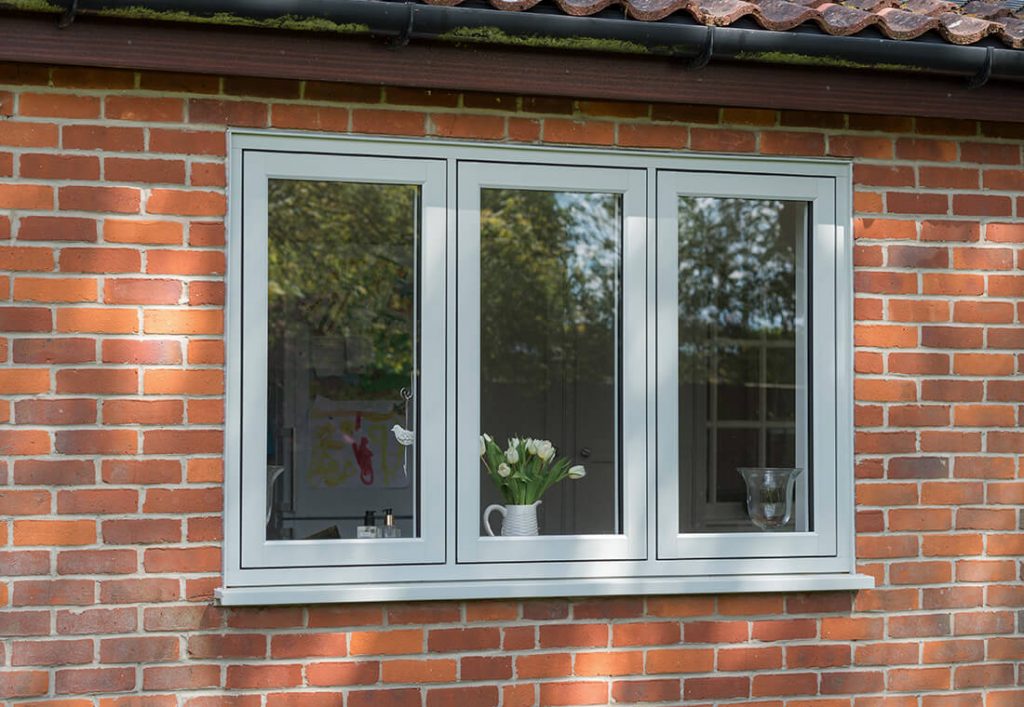 Agate grey Residence collection flush sash window