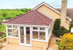uPVC conservatory with red tiled roof