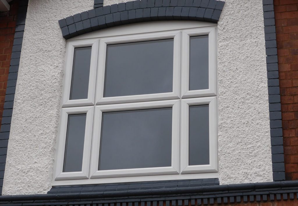 White uPVC casement windows