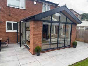 external view of newly-installed conservatory